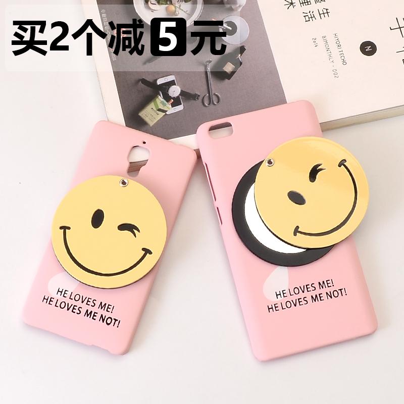 韩国GD笑脸镜子小米note手机壳 小米4保护套 个性磨砂硬壳 潮女款