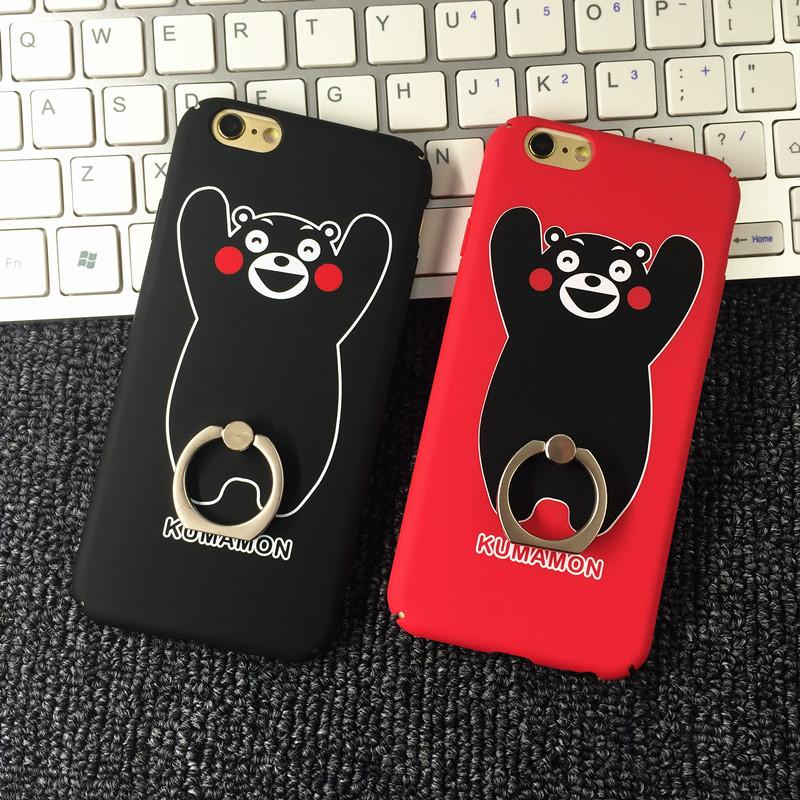 日本熊本熊iPhone6S手机壳苹果6plus卡通创意情侣保护套7新款潮牌