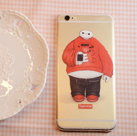 超能陆战队BAYMAX手机壳红衣大白iPhone6/plus苹果5S全包软手机壳