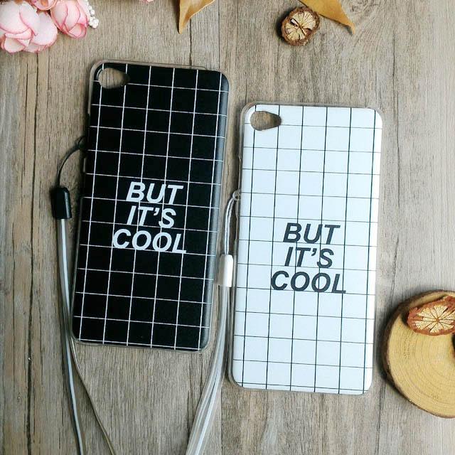 黑白格子自由客zuk z1手机壳z2pro手机套保护壳情侣it's cool英文