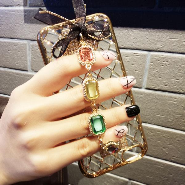 iPhone6plus手机壳奢华苹果6手机壳个性创意女镶钻6s硅胶保护套潮