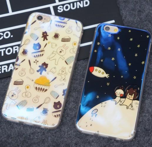蓝光星空iphone6plus手机壳 苹果6s全包边软壳5SE镭射蓝光套批发