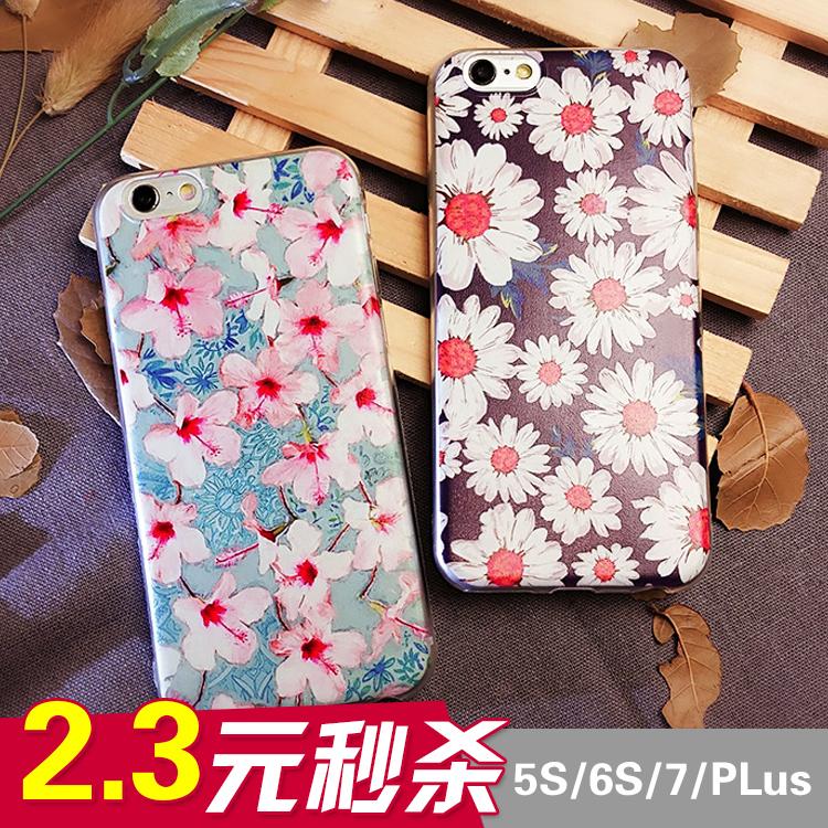 日韩苹果6手机壳6s女款iphone 6plus硅胶套六7plus碎花7全包透明