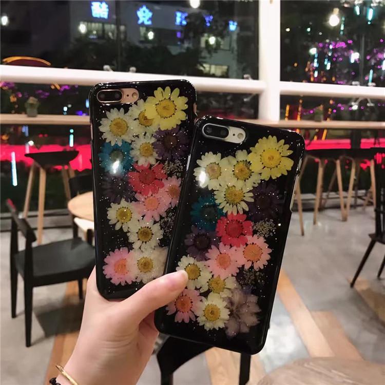 手工定制苹果iphone7/6/6s/plus鲜花真花永生花干樱花创意手机壳