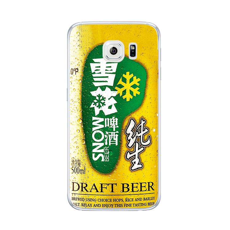 雪花纯生啤酒伪装创意三星s5/s6/s6edge+/s7/s7edge手机壳保护套